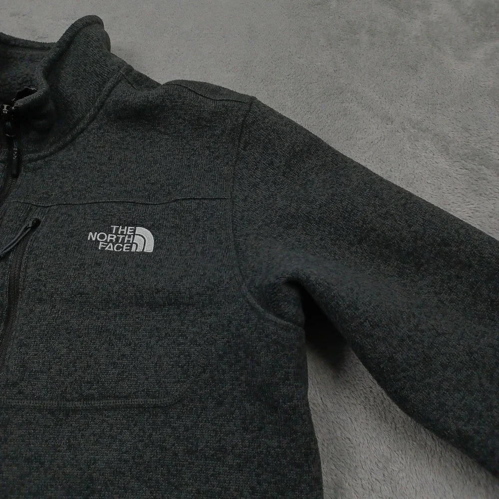 North Face Sweater Mens Large Gray 1/4 Zip Fleece Pullover Outdoor Casual